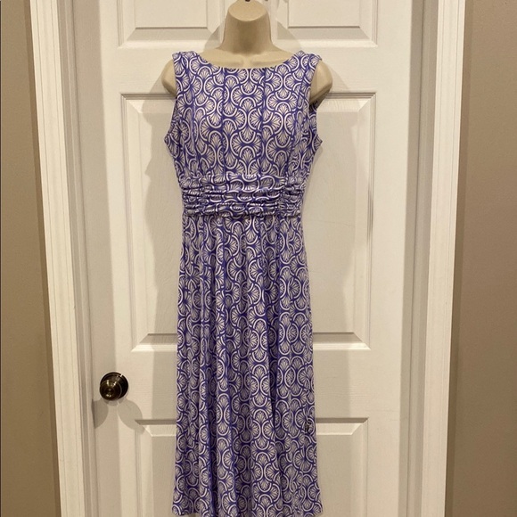 Perceptions Purple Patterned Dress - Picture 4 of 4